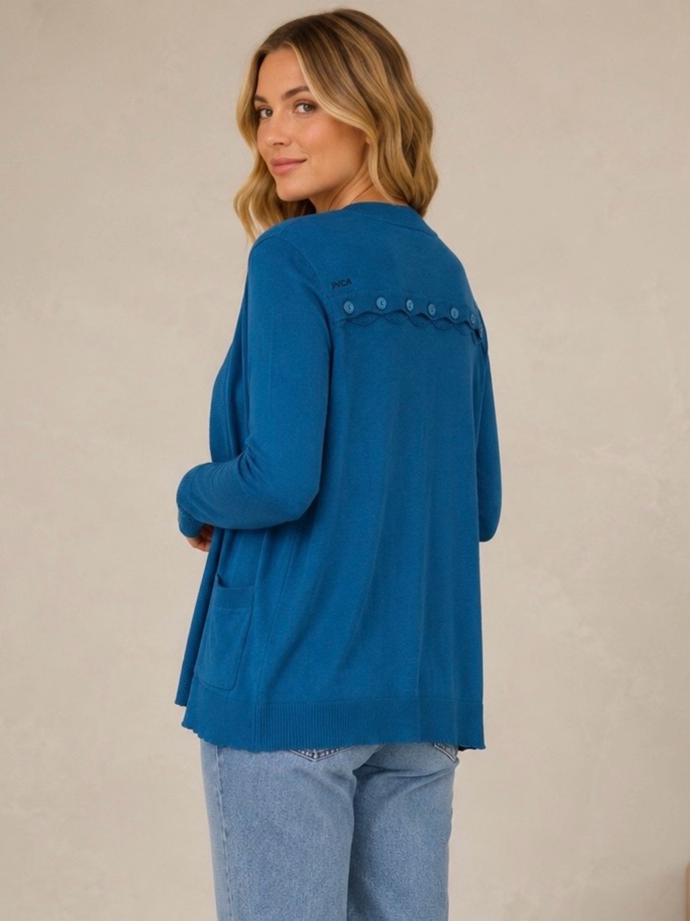 💙 RVCA Blue Open Front Cardigan | Size Medium